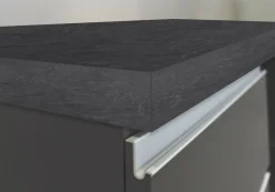 Isola cucina grande multifunzione 160x90x90h cm antracite e ardesia - Abern