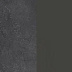 Cucina|Mobili Dispensa > Dmora Isola cucina minimal con ante 155x90x90h cm antracite e ardesia - Tartaro Grigio Ardesia, Nero Antracite
