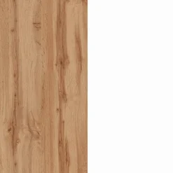 Isola cucina moderna per open space 160x90x90h cm bianca lucida e rovere - Abern