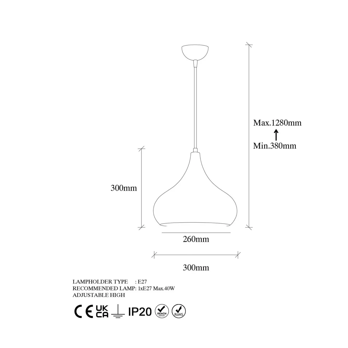 Lampada a Sospensione Marrone Rame 942flg1316 - Ricco