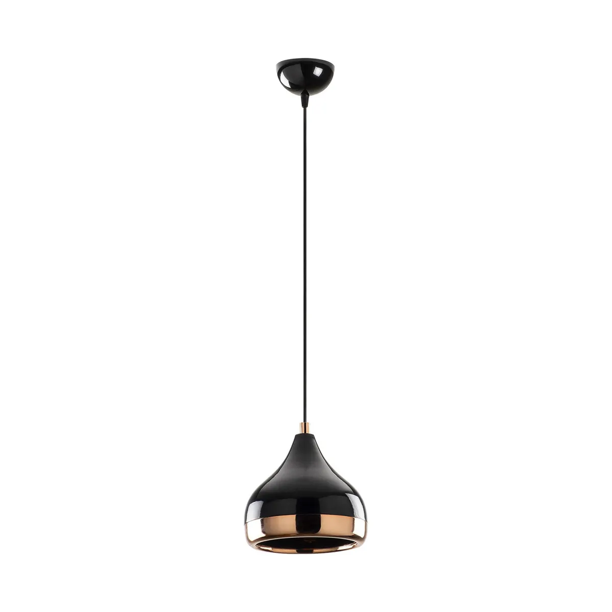 Lampade A Sospensione > Dmora Lampada a Sospensione Nero Marrone Rame 892opv1753 Colore Struttura Marrone - Valbruna Marrone Rame, Nero