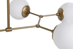 Lampade A Sospensione > Dmora Lampada a Sospensione oro Bianco 892opv1639 Colore Struttura Bianco - Toano Bianco, Oro