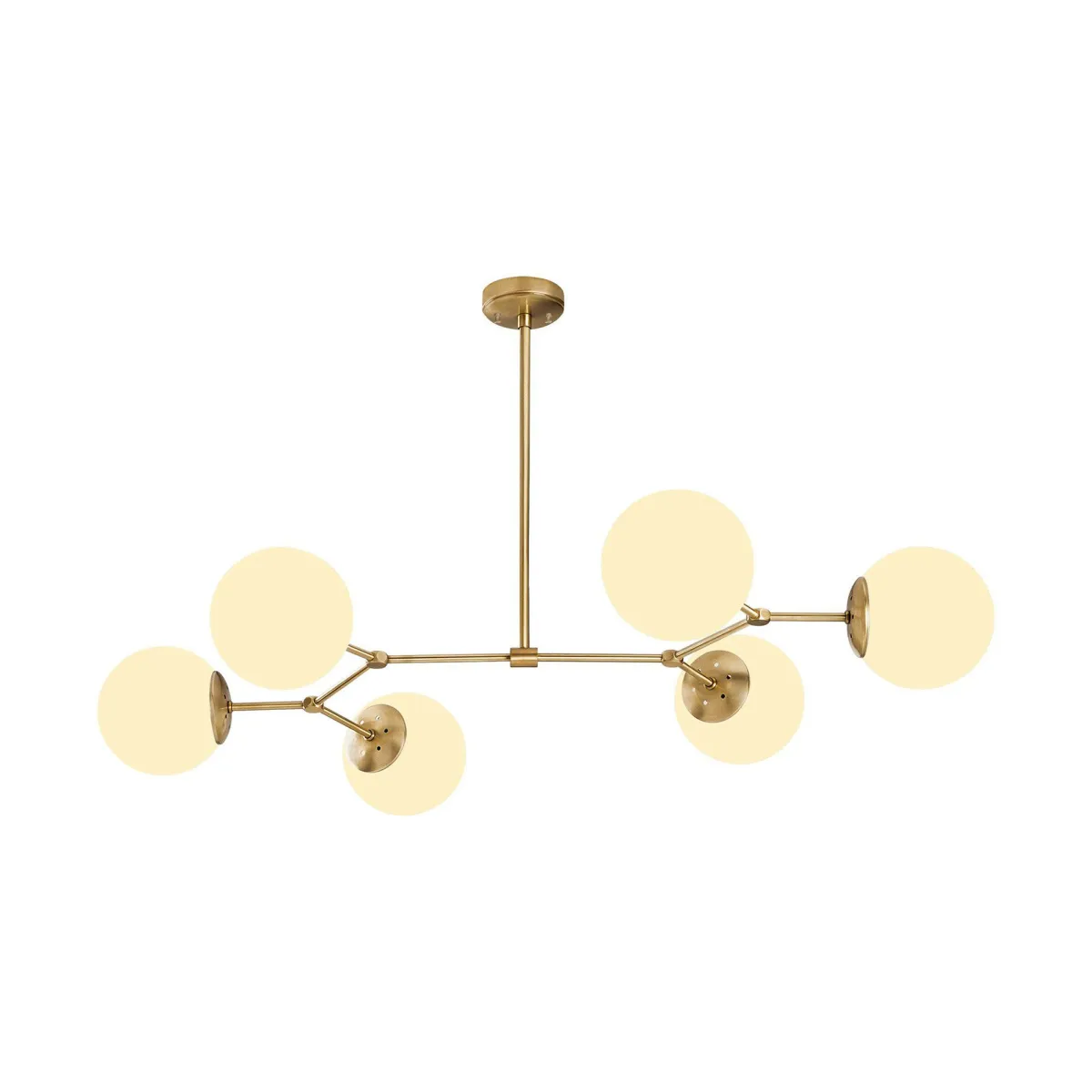 Lampade A Sospensione > Dmora Lampada a Sospensione oro Bianco 892opv1639 Colore Struttura Bianco - Toano Bianco, Oro