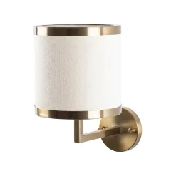 Lampade Da Parete > Dmora Lampada da Parete Beige oro Attacco e 27 max 40 w Indoor, Colore Struttura oro - Ferriere Oro, Beige