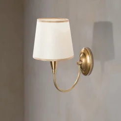 Lampada da Parete Bianco oro Attacco e 27 max 40 w Indoor, Colore Struttura oro - Lucoli