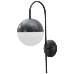 Lampade Da Parete > Dmora Lampada da Parete Nero Bianco Necessaria 1 Lampadina Attacco e14, Indoor - Haines Bianco, Nero