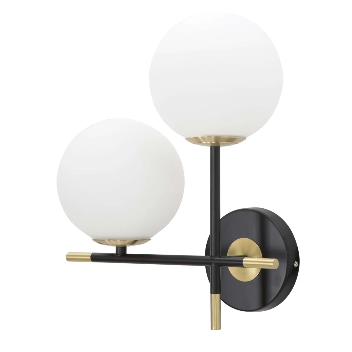 Lampada da Parete Nero oro Necessarie 2 Lampadine Attacco e14, Indoor - Valpar