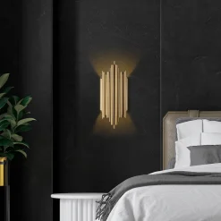 Lampade Da Parete > Dmora Lampada da Parete Attacco e 14 max 40 w Indoor, Materiale Aplique in Metallo - Ceranova Oro