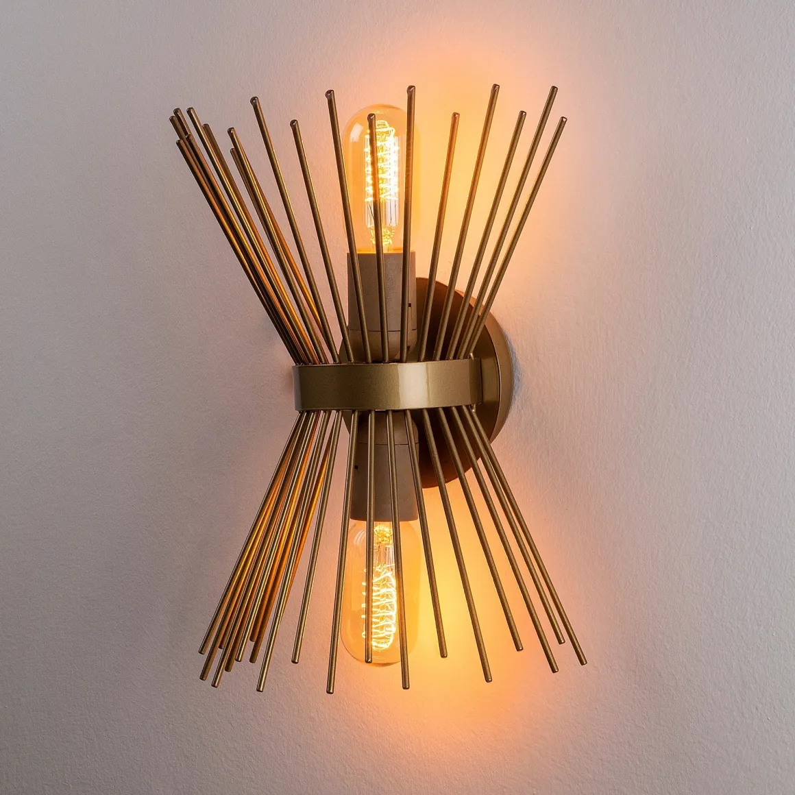 Lampada da Parete oro Attacco e 27 max 40 w Indoor, Materiale Aplique in Metallo - Catola