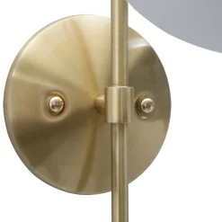 Lampade Da Parete > Dmora Lampada da Parete oro Bianco Necessaria 1 Lampadina Attacco e14, Indoor - Haines Bianco, Oro