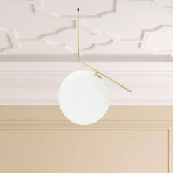 Lampade Da Soffitto > Dmora Lampada da Soffitto Bianco oro Indoor Classe Energetica a++, Colore Struttura oro - Granad Oro, Bianco