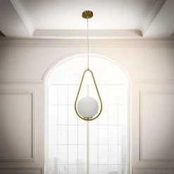 Lampada da Soffitto oro Bianco Necessarie 2 Lampadine Colore Struttura Bianco, Classe Energetica a+ - d - Goma