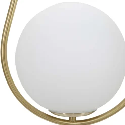 Lampade Da Soffitto > Dmora Lampada da Soffitto oro Bianco Necessarie 4 Lampadine Colore Struttura Bianco, Materiale Struttura in Vetro - Dariniti Bianco, Oro