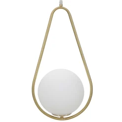 Lampade Da Soffitto > Dmora Lampada da Soffitto oro Bianco Necessarie 4 Lampadine Colore Struttura Bianco, Materiale Struttura in Vetro - Dariniti Bianco, Oro
