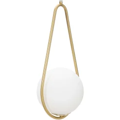 Lampade Da Soffitto > Dmora Lampada da Soffitto oro Bianco Necessarie 4 Lampadine Colore Struttura Bianco, Materiale Struttura in Vetro - Dariniti Bianco, Oro