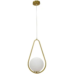 Lampade Da Soffitto > Dmora Lampada da Soffitto oro Bianco Necessarie 4 Lampadine Colore Struttura Bianco, Materiale Struttura in Vetro - Dariniti Bianco, Oro