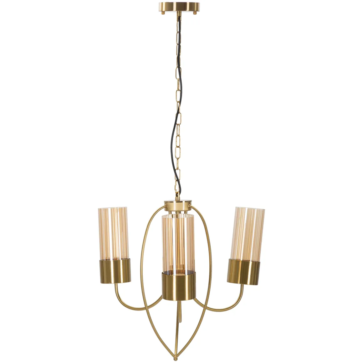 Lampada da Soffitto oro Necessarie 3 Lampadine Materiale Struttura in Vetro, - Darona