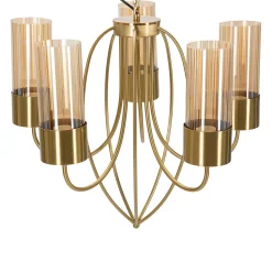 Lampade Da Soffitto > Dmora Lampada da Soffitto Necessarie 5 Lampadine Materiale Struttura in Vetro, - Famidame Oro
