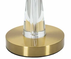 Lampada da tavolo Arriccio, 30x30 h56 cm, Bianco e Oro