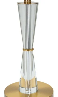 Lampada da tavolo Arriccio, 30x30 h56 cm, Bianco e Oro