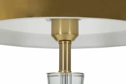 Lampada da tavolo Arriccio, 30x30 h56 cm, Bianco e Oro