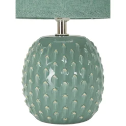 Lampada da Tavolo Azzurro Turchese Necessaria 1 Lampadina Attacco e14, Paralume - Ketchi