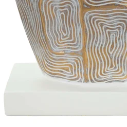 Lampada da Tavolo Beige oro Necessaria 1 Lampadina Attacco e27, Paralume - Falekaza