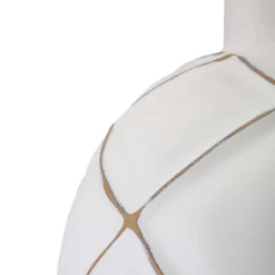 Lampada da Tavolo Bianco Beige Necessaria 1 Lampadina Attacco e27, Paralume - Baha