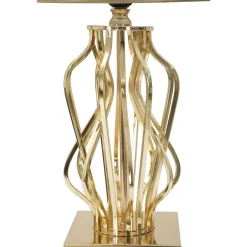 Lampada da Tavolo Bianco Crema oro Necessaria 1 Lampadina Attacco e27, Paralume - Sigiri
