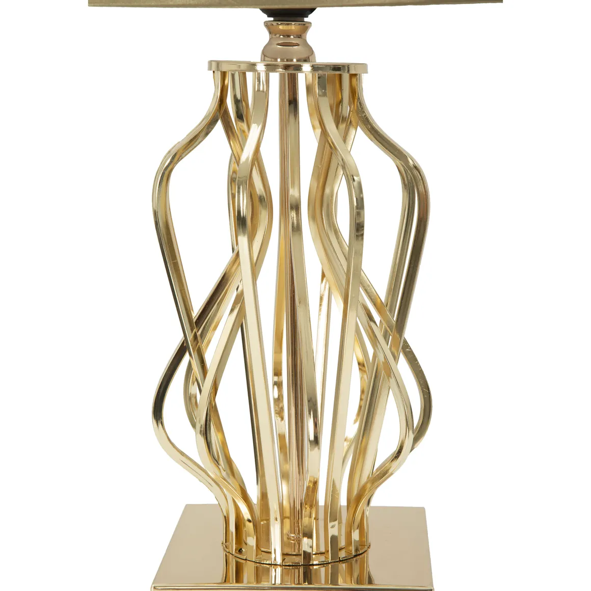 Lampada da Tavolo Bianco Crema oro Necessaria 1 Lampadina Attacco e27, Paralume - Sigiri