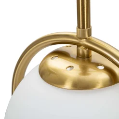 Lampada da Tavolo Bianco Opaco oro Necessaria 1 Lampadina Attacco e14, Interruttore Manuale - Andong