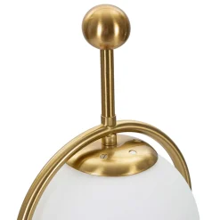 Lampada da Tavolo Bianco Opaco oro Necessaria 1 Lampadina Attacco e14, Interruttore Manuale - Andong