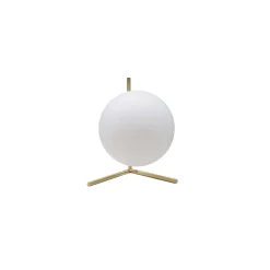 Lampada da Tavolo Bianco Opaco oro Necessaria 1 Lampadina Attacco e14, Interruttore Manuale - Paraty