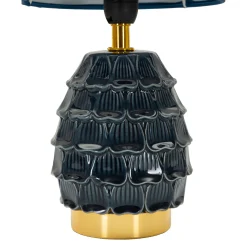 Lampada da Tavolo blu oro Necessaria 1 Lampadina Attacco e14, Paralume - Talkee