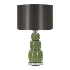 Lampade Da Tavolo > Dmora Lampada da tavolo Castino, 33x33 h57 cm, Bianco e Grigio Grigio, Bianco