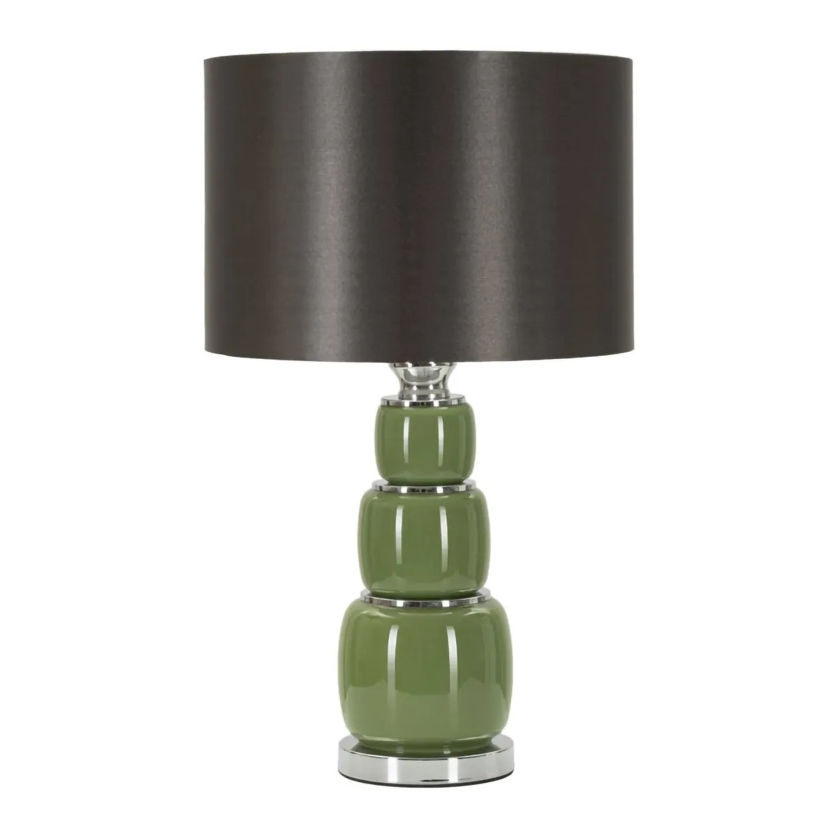 Lampade Da Tavolo > Dmora Lampada da tavolo Castino, 33x33 h57 cm, Bianco e Grigio Grigio, Bianco