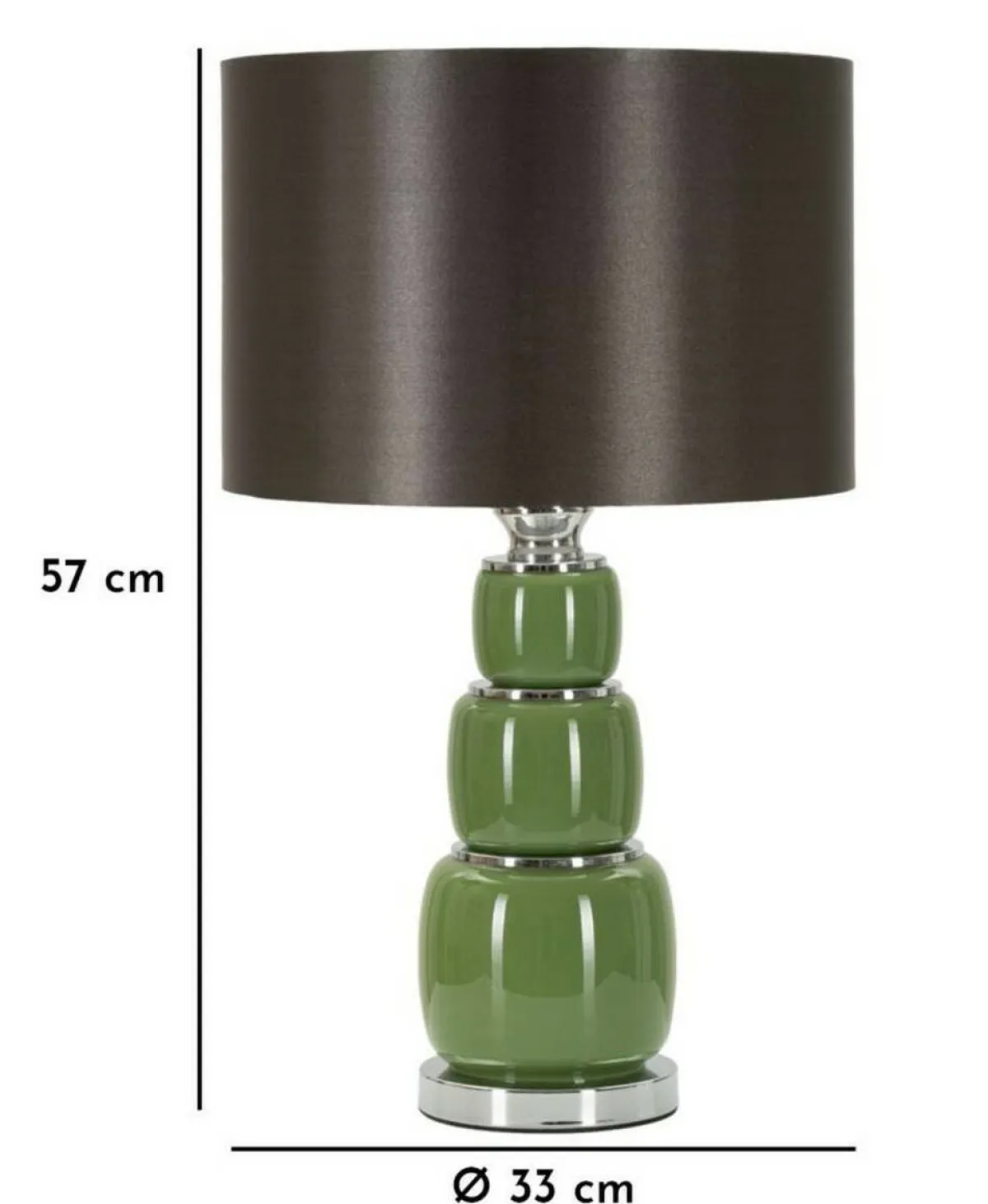 Lampade Da Tavolo > Dmora Lampada da tavolo Castino, 33x33 h57 cm, Bianco e Grigio Grigio, Bianco