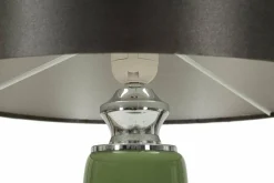 Lampade Da Tavolo > Dmora Lampada da tavolo Castino, 33x33 h57 cm, Bianco e Grigio Grigio, Bianco