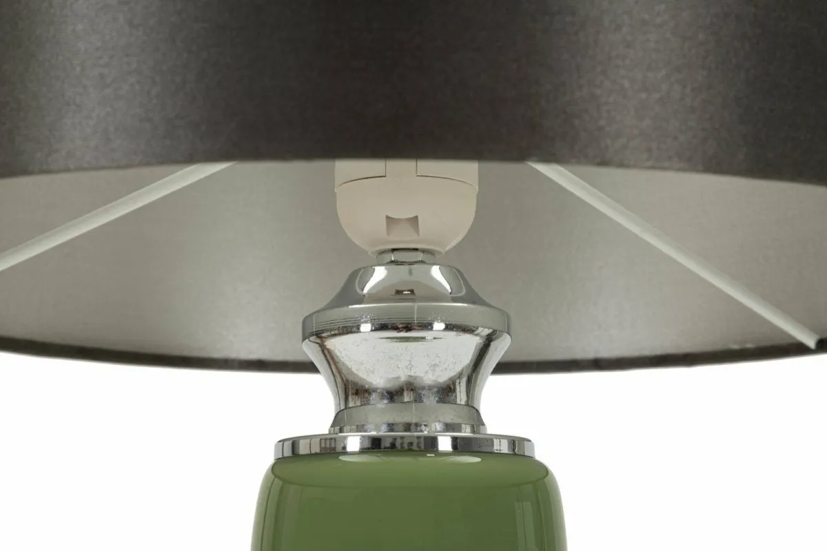 Lampade Da Tavolo > Dmora Lampada da tavolo Castino, 33x33 h57 cm, Bianco e Grigio Grigio, Bianco