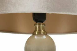 Lampada da tavolo Casto, 38x38 h61 cm, Bianco perla