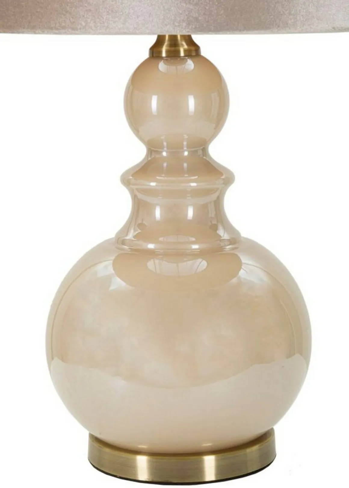 Lampada da tavolo Casto, 38x38 h61 cm, Bianco perla