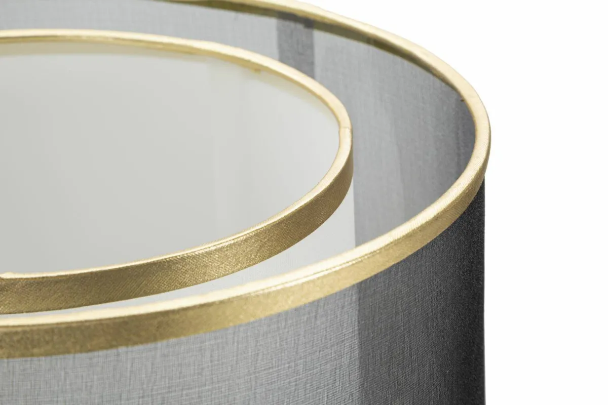 Lampade Da Tavolo > Dmora Lampada da tavolo Chiaroscuro, 25x25 h48 cm, Nero e Oro Oro, Nero
