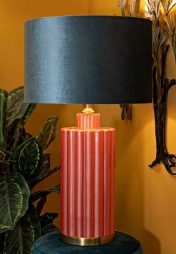 Lampada da tavolo Cosentino, 40x40 h70 cm, Rosso e Blu