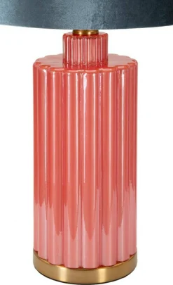 Lampada da tavolo Cosentino, 40x40 h70 cm, Rosso e Blu