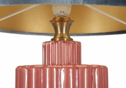 Lampada da tavolo Cosentino, 40x40 h70 cm, Rosso e Blu