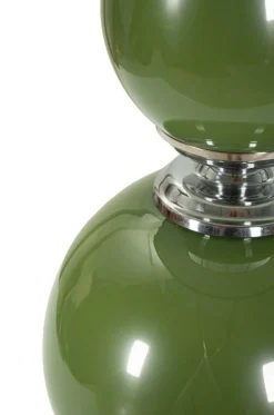 Lampada da tavolo Falletto, 38x38 h65 cm, Verde e Grigio
