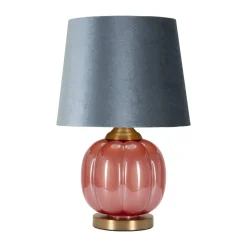 Lampade Da Tavolo > Dmora Lampada da tavolo Fibocchi, 33x33 h50 cm, Rosso e Blu Blu, Rosso