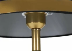 Lampada da tavolo Grattage, 28x28 h50 cm, Nero e Oro