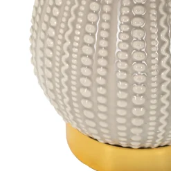 Lampada da Tavolo Grigio Tortora oro Necessaria 1 Lampadina Attacco e14, Paralume - Yakuta