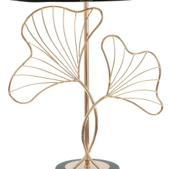 Lampade Da Tavolo > Dmora Lampada da Tavolo Nero oro Necessaria 1 Lampadina Attacco e27, Paralume - Hida Oro, Nero